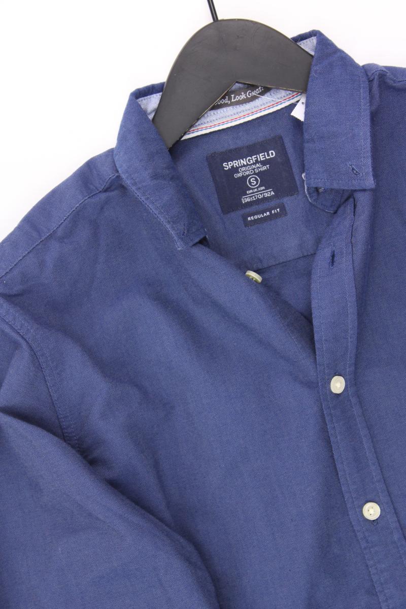 Springfield Langarmhemd für Herren Gr. S blau