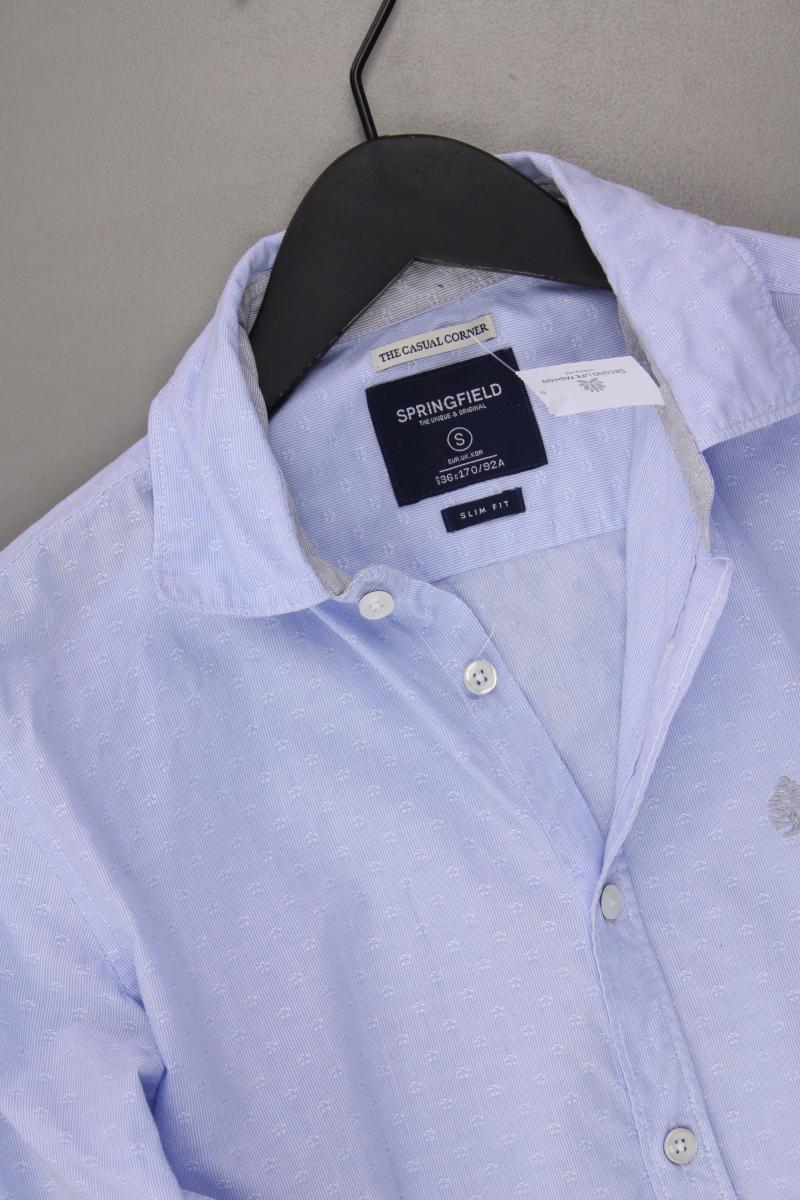Springfield Langarmhemd für Herren Gr. S blau