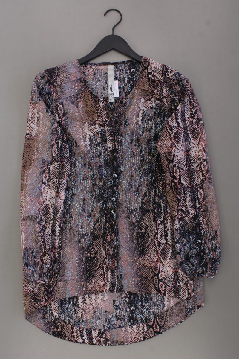 poools Chiffonbluse Gr. M mit Tierdruck neuwertig Langarm mehrfarbig