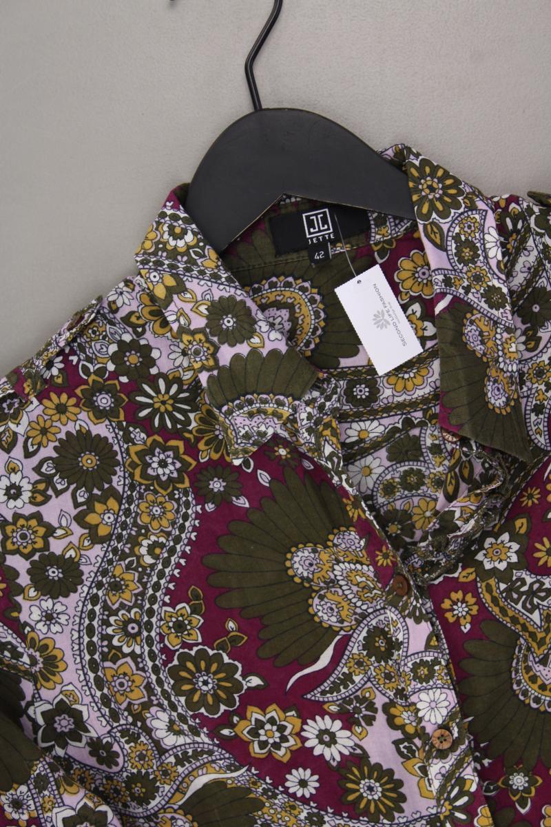 Jette Langarmbluse Gr. 42 mit Paisleymuster mehrfarbig aus Baumwolle