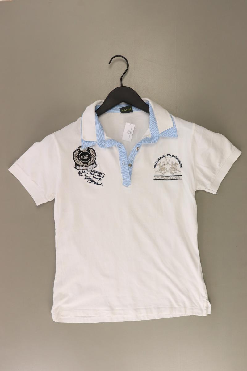 La Martina Poloshirt Gr. 36 Kurzarm weiß aus Baumwolle