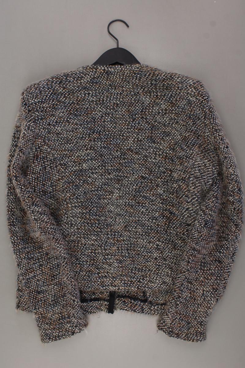 Oui Bouclé Jacke Gr. 42 grau aus Schurwolle