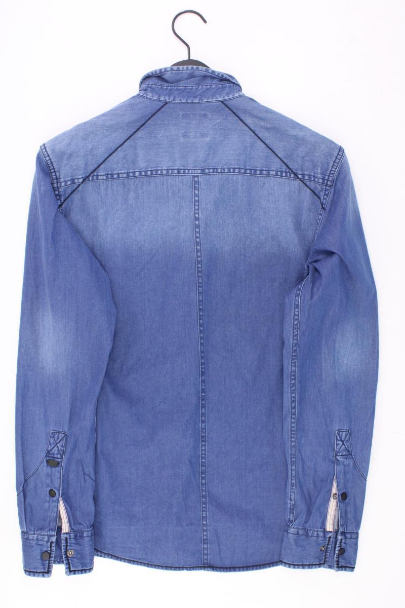 edc by Esprit Jeanshemd für Herren Gr. M Langarm blau aus Baumwolle
