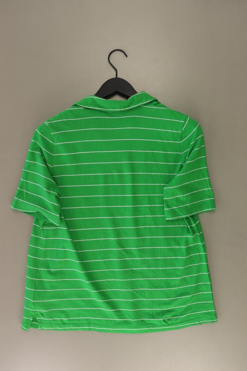 Lands' End Poloshirt Gr. M gestreift Kurzarm grün aus Baumwolle