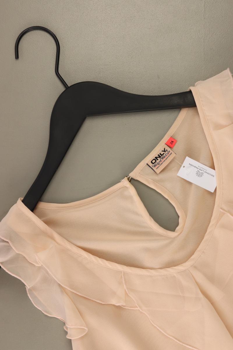 Only Chiffonbluse Gr. 34 Kurzarm rosa aus Polyester