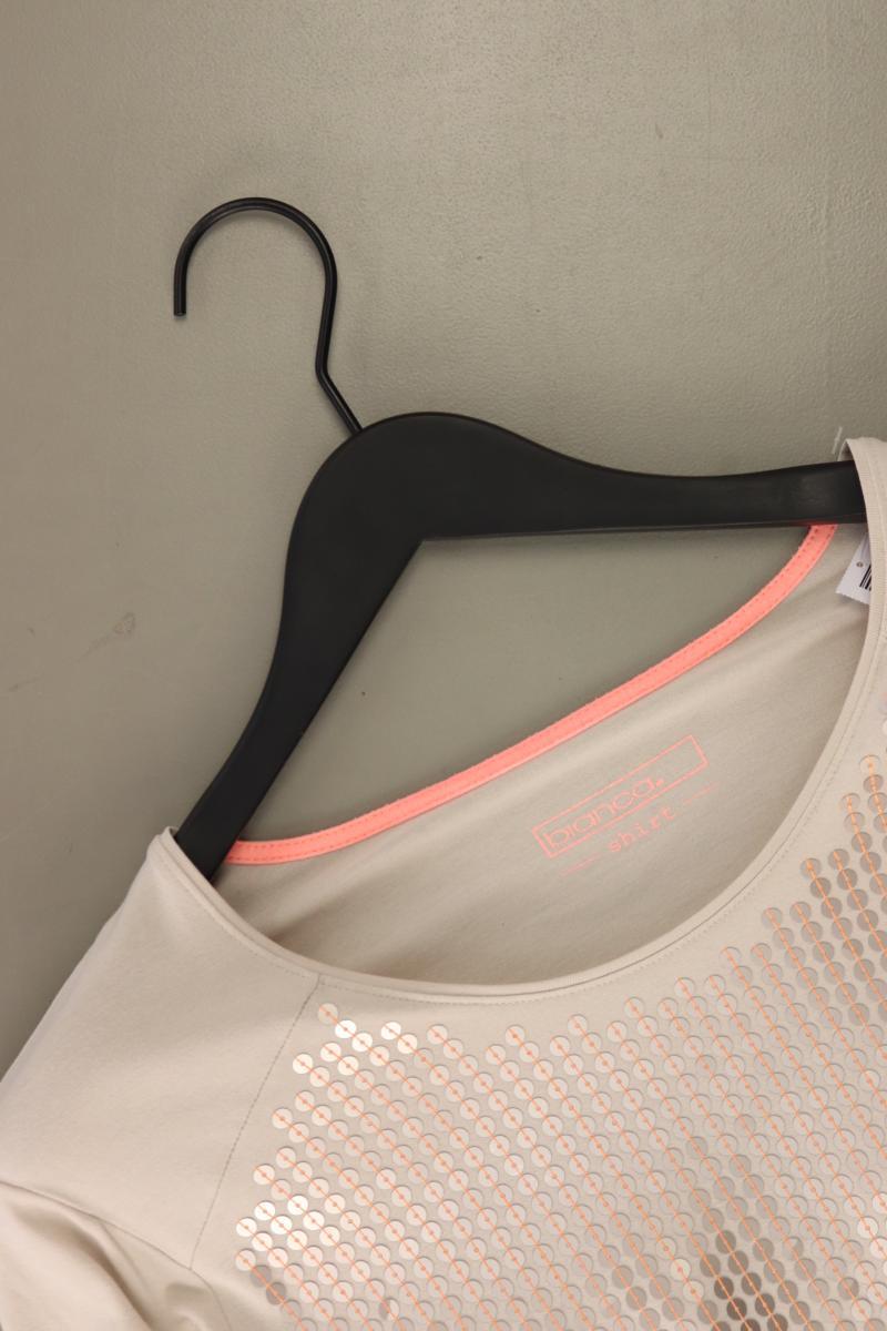 Bianca Regular Shirt Gr. 40/42 3/4 Ärmel mit Pailletten creme