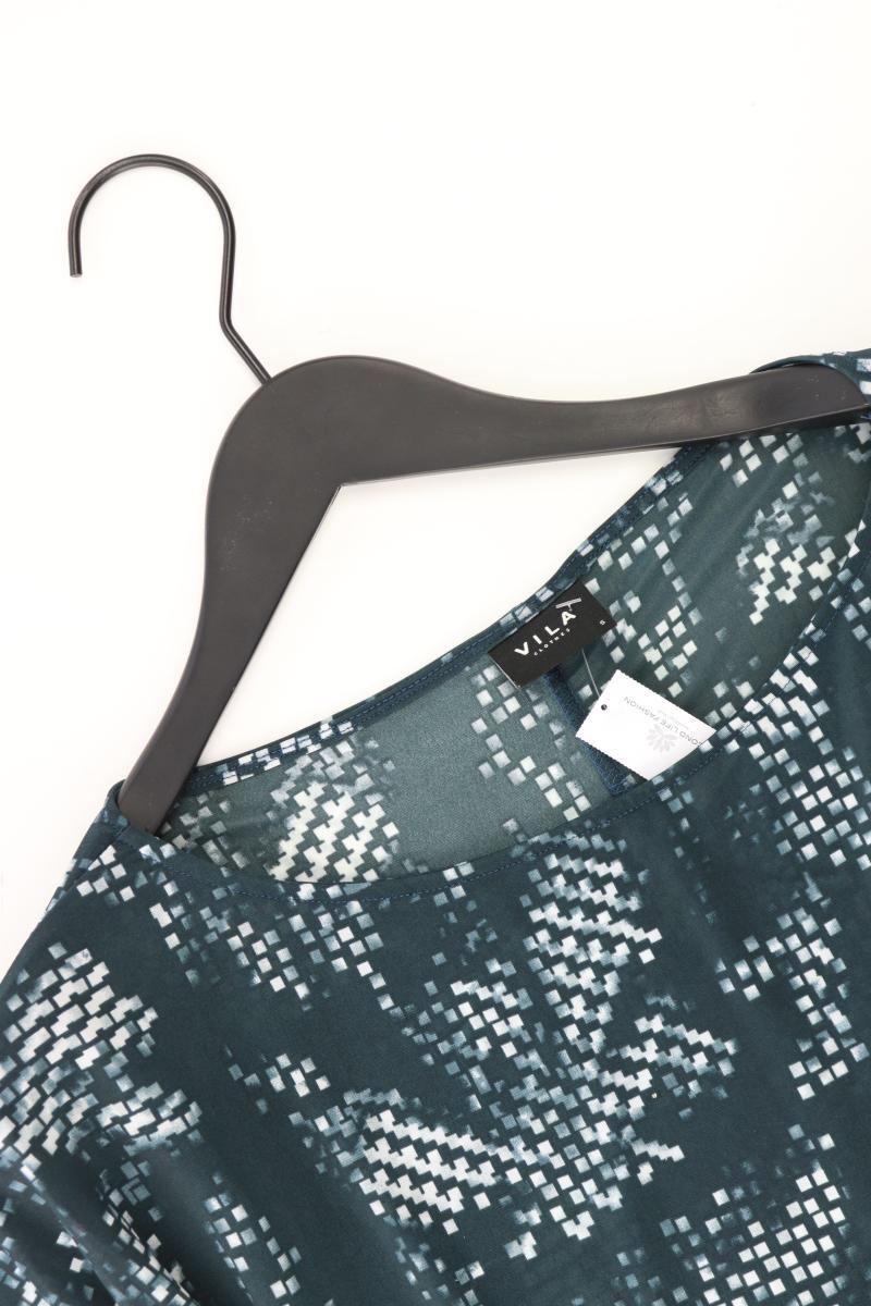 Vila Kurzarmkleid Gr. S mit Gürtel blau aus Polyester