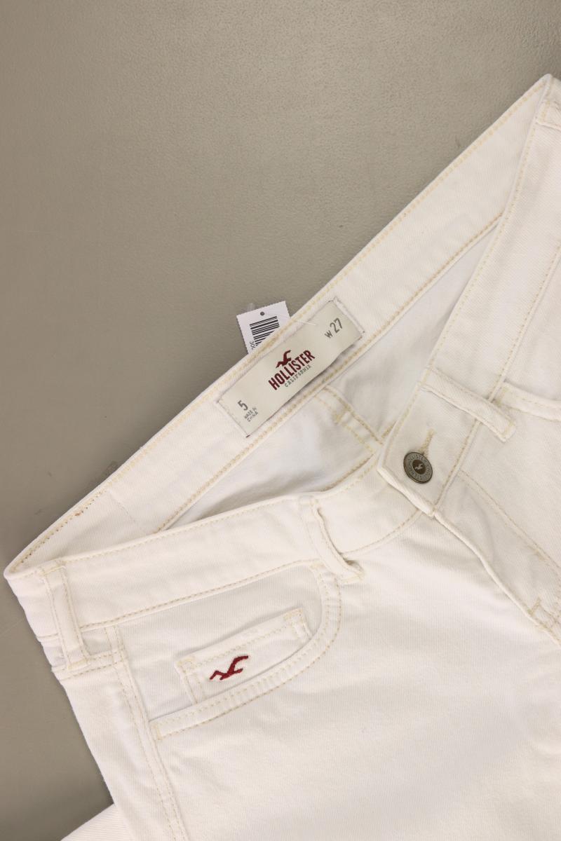 Hollister Straight Jeans Gr. W27 weiß aus Baumwolle