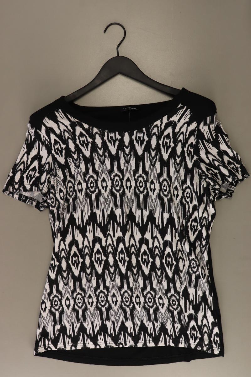 Taifun Printshirt Gr. 38 Kurzarm schwarz