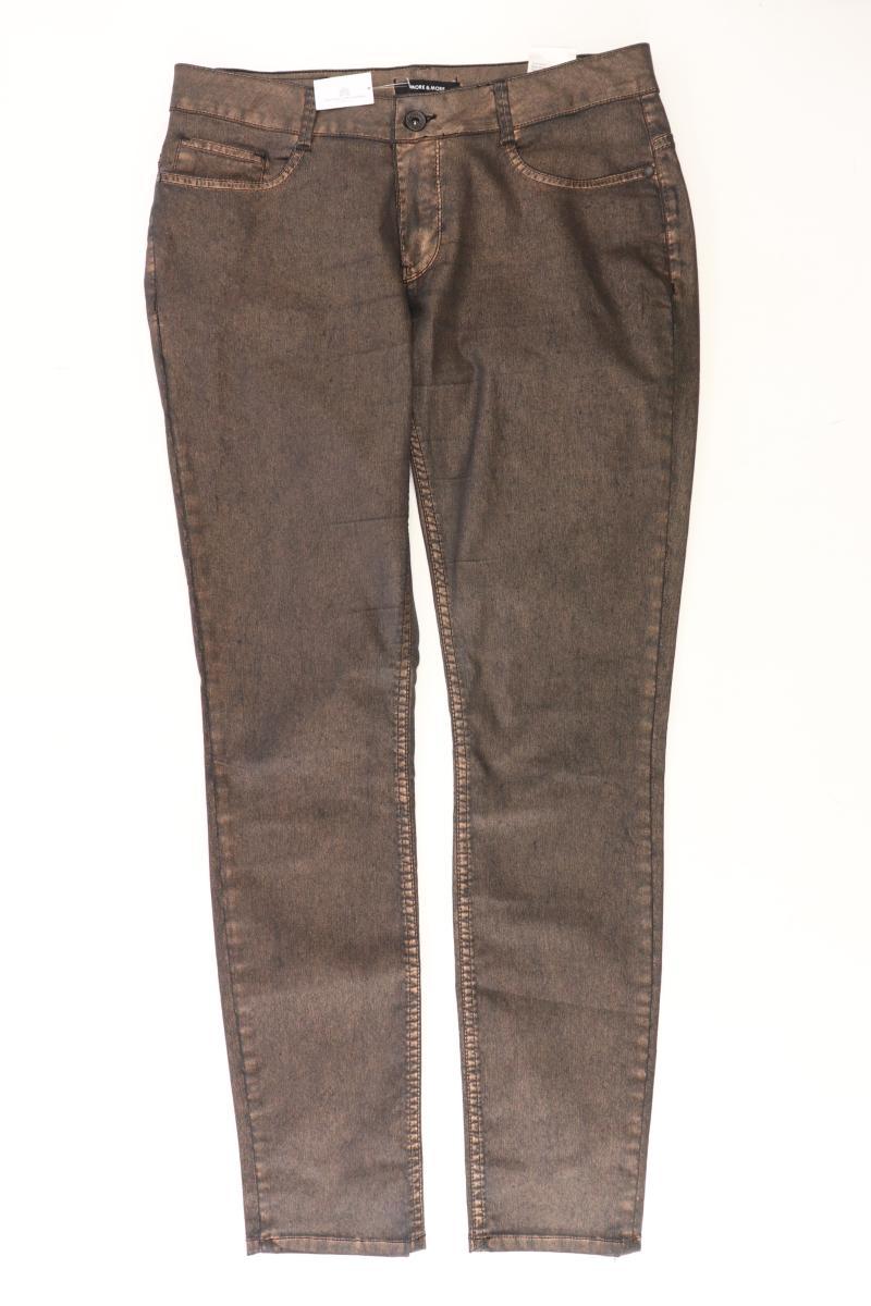 More&More Straight Jeans Gr. 38 mit Glitzer braun aus Baumwolle