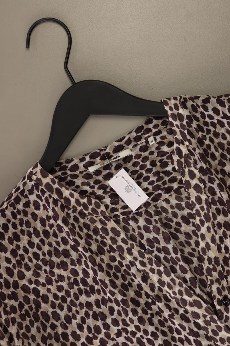 Rich&Royal Langarmbluse Gr. 42 mit Tierdruck braun aus Polyester