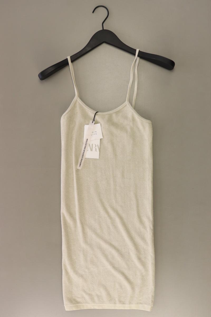 Zara Schlauchkleid Gr. M neu mit Etikett Träger creme aus Viskose