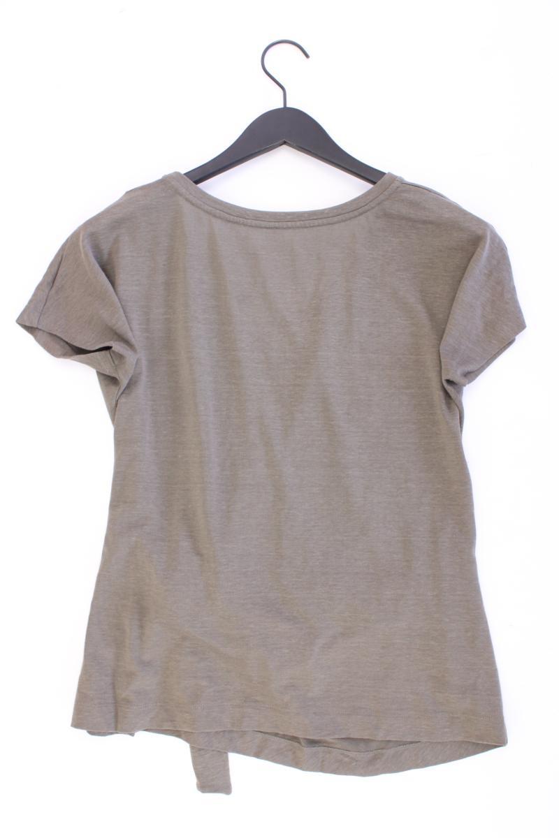 Marc Cain T-Shirt Gr. 38 Kurzarm olivgrün aus Leinen