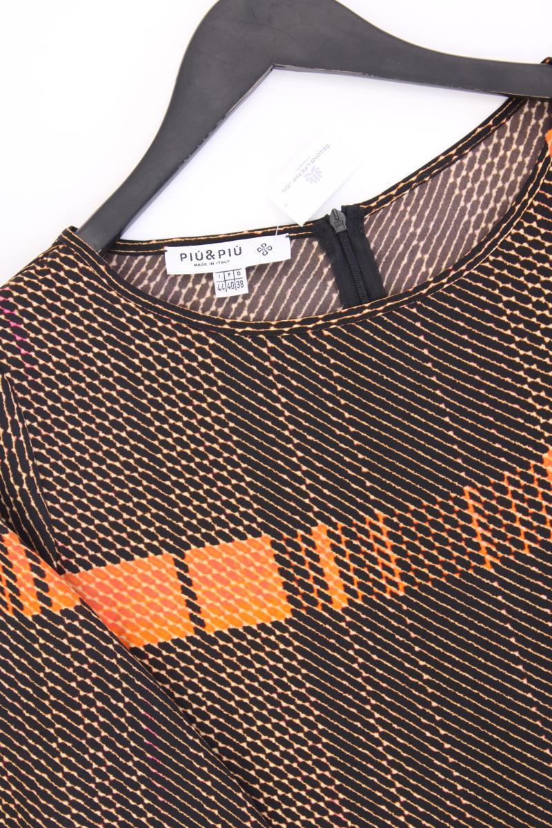 PiuPiu Langarmbluse Gr. 38 geometrisches Muster braun aus Polyester