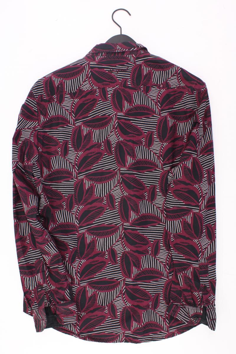 Desigual Langarmhemd für Herren Gr. XL mit Blumenmuster lila aus Baumwolle