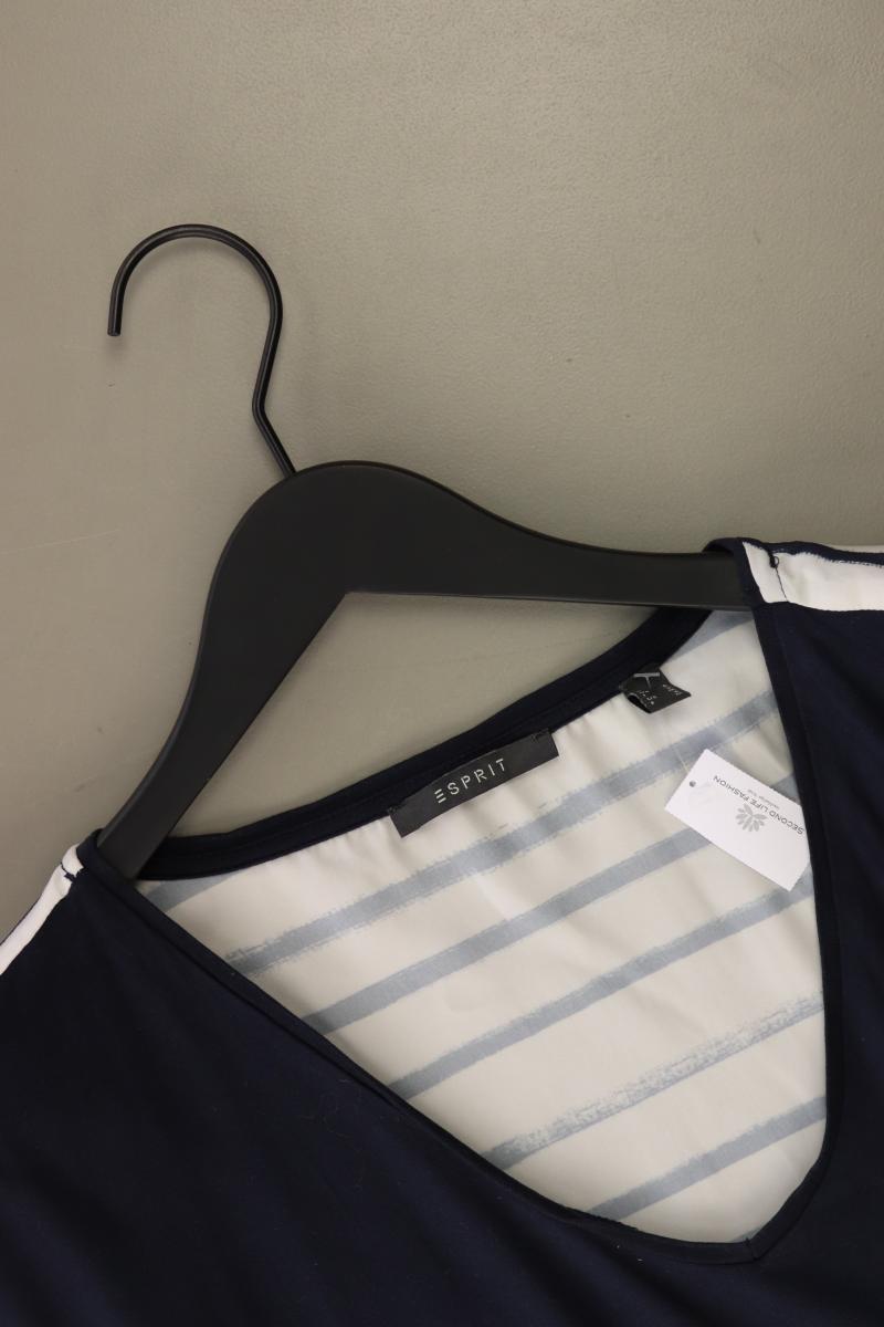 Esprit Ringelshirt Gr. S gestreift Kurzarm blau aus Viskose