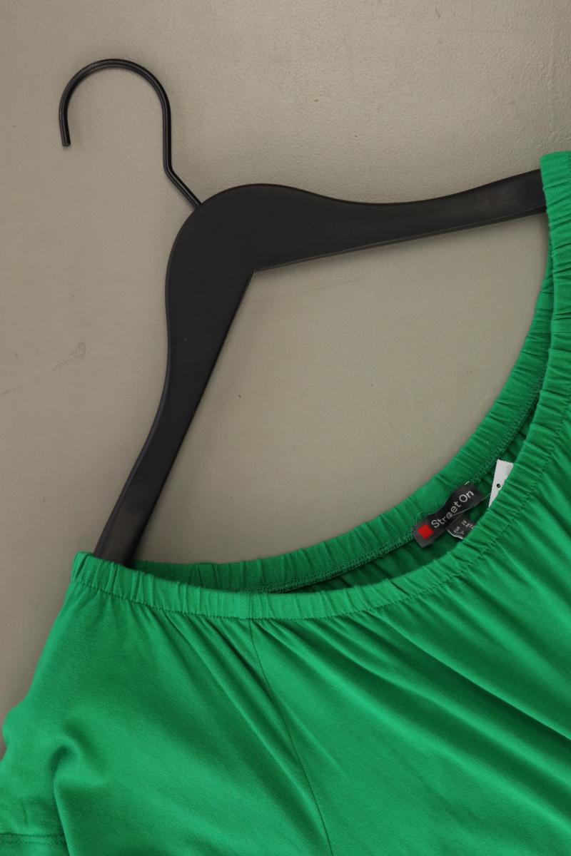Street One Jerseykleid Gr. 36 Kurzarm mit Carmen-Ausschnitt grün aus Viskose