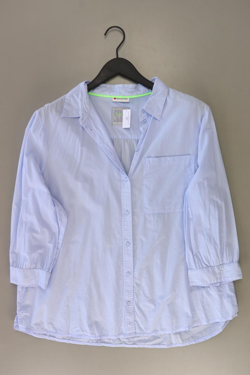 Street One Regular Bluse Gr. 44 3/4 Ärmel blau aus Viskose