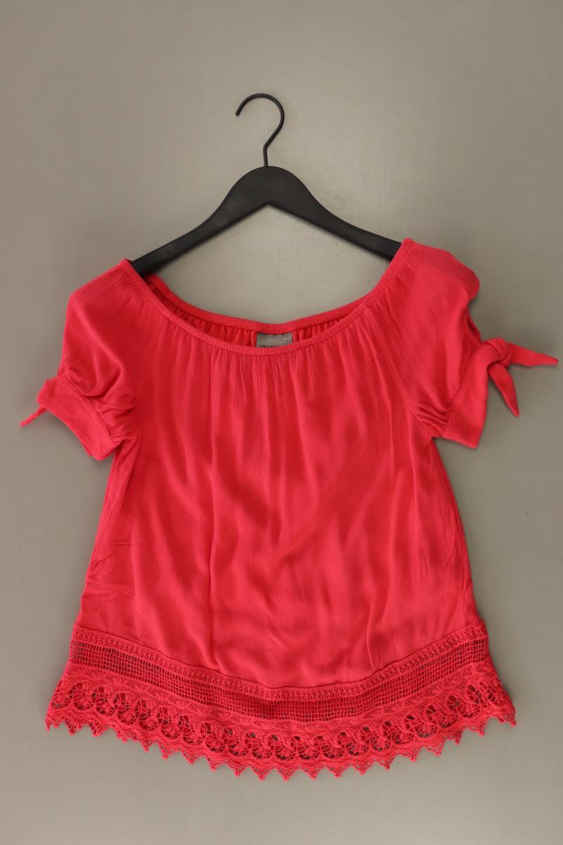 Vero Moda Kurzarmbluse Gr. S mit Carmen-Ausschnitt rot