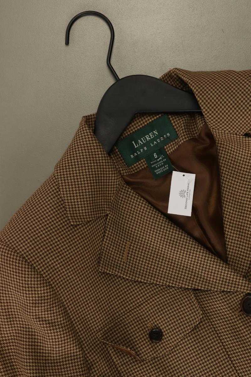 LAUREN Ralph Lauren Longblazer Gr. US 6 (XS) hahnentritt Vintage braun aus Rayon