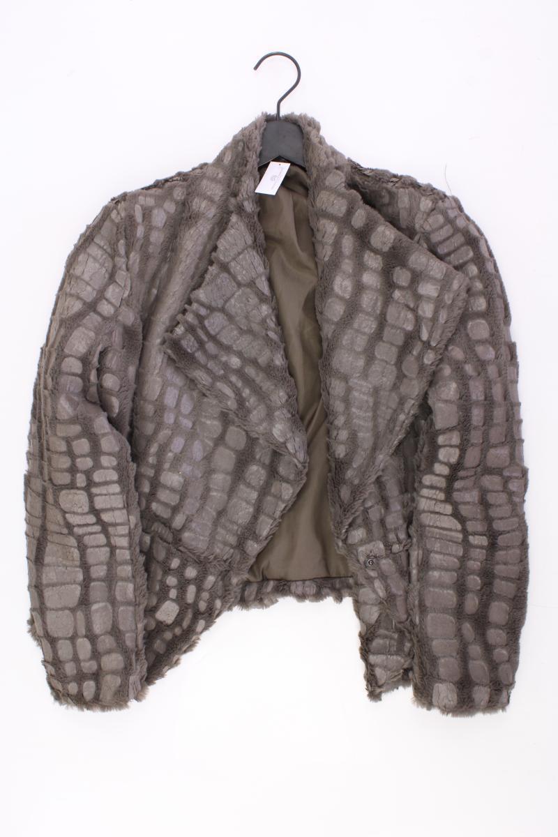 Kunstfelljacke Gr. 42 braun aus Polyester