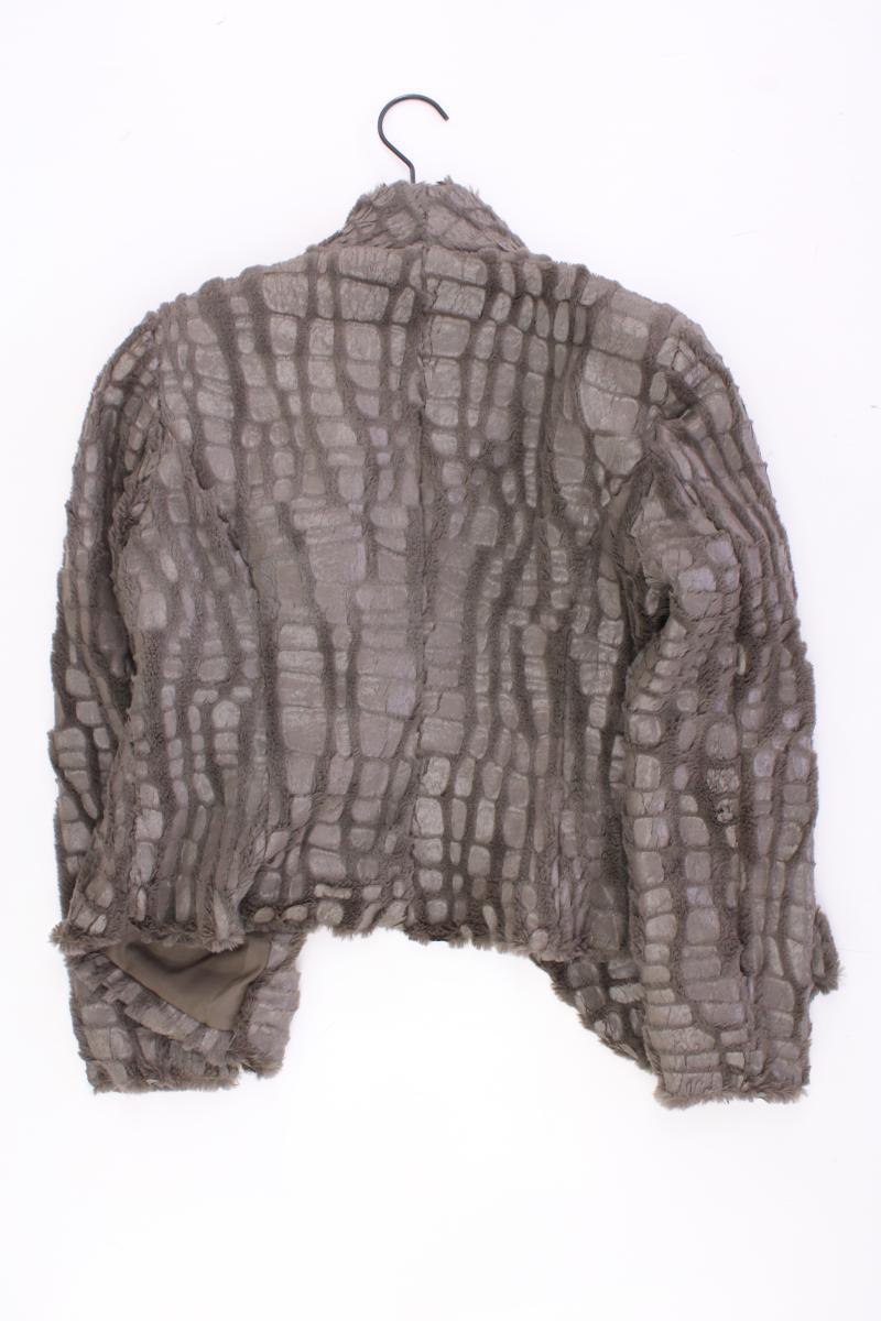 Kunstfelljacke Gr. 42 braun aus Polyester