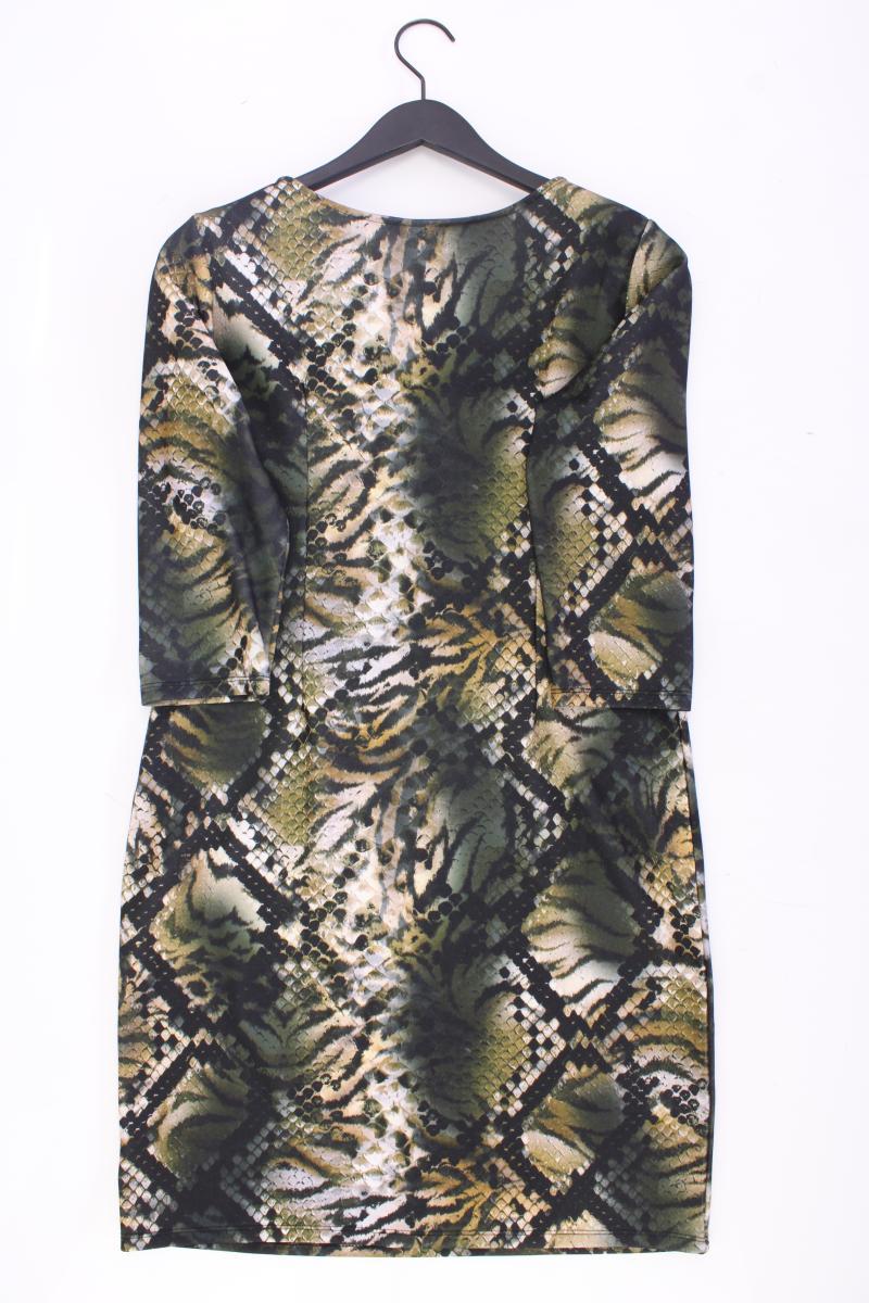 Midikleid Gr. L mit Tierdruck 3/4 Ärmel mehrfarbig aus Polyester