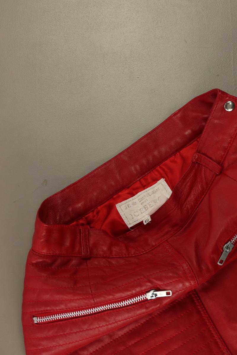 Iceberg Kunstlederrock Gr. IT 40 (XS) rot