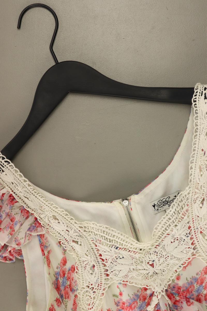 DEBY DEBO Chiffonkleid Gr. S mit Blumenmuster Kurzarm rosa aus Polyester