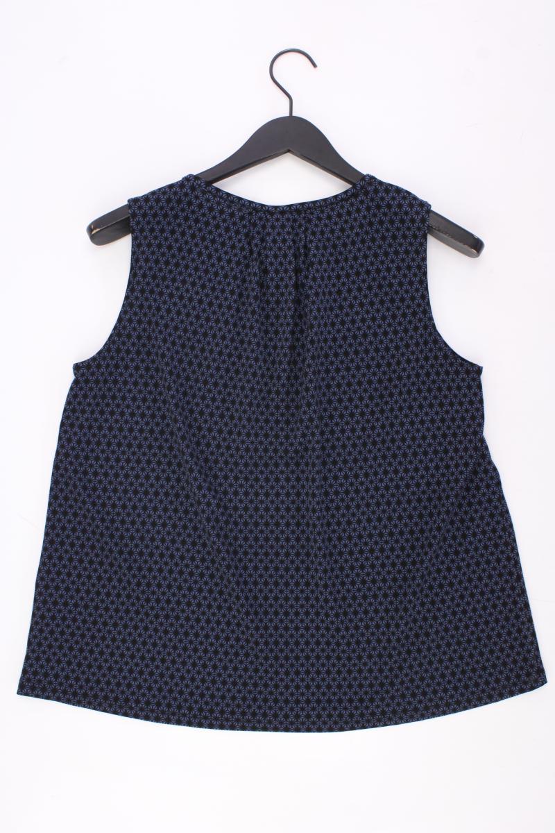 Ärmellose Bluse Gr. M geometrisches Muster blau aus Polyester