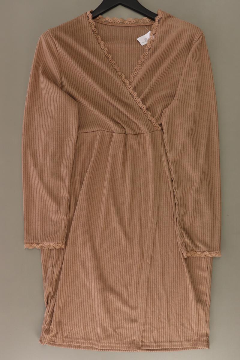 Shein Schlauchkleid Gr. XL neuwertig Langarm braun aus Polyester