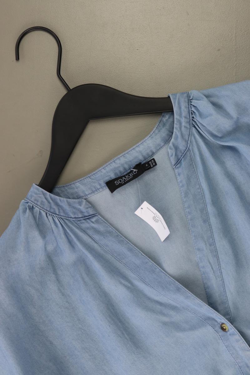 SOAKED IN LUXURY Kurzarmkleid Gr. S neuwertig mit Gürtel blau aus Lyocell