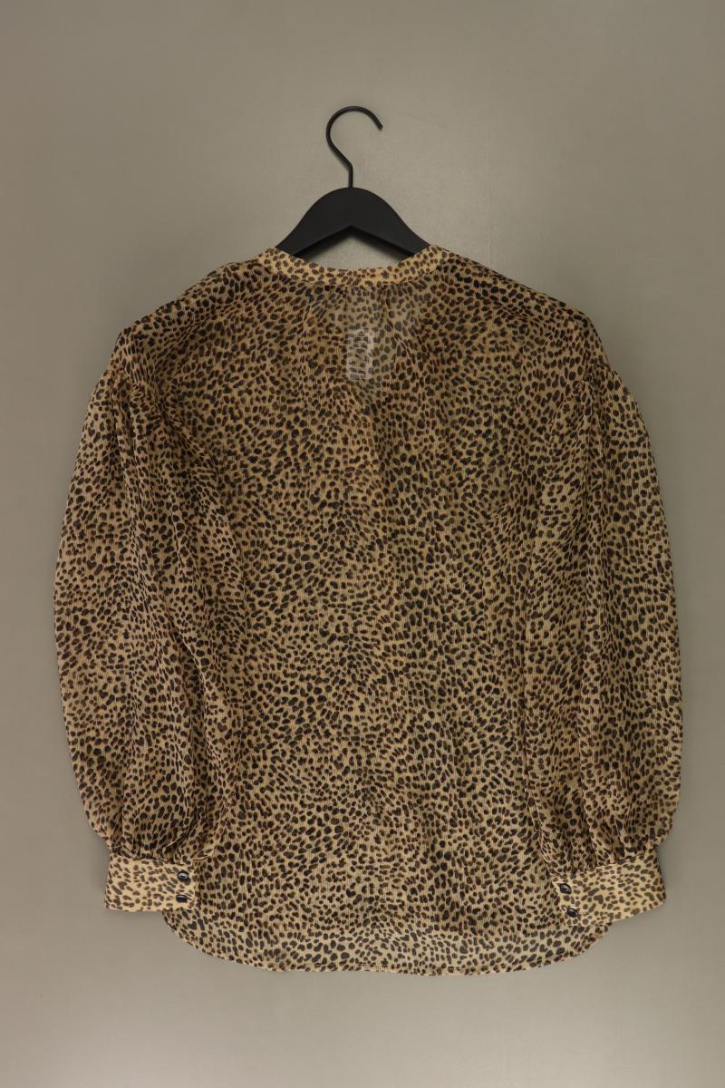 SOAKED IN LUXURY Chiffonbluse Gr. M mit Tierdruck neuwertig Langarm braun