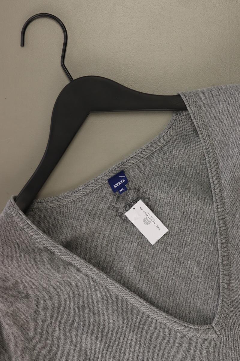 Cecil Feinstrickpullover Gr. XL grau aus Polyacryl