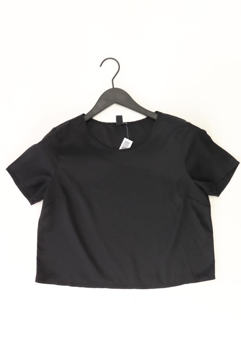 forever 21 Kurzarmbluse Gr. M schwarz aus Polyester