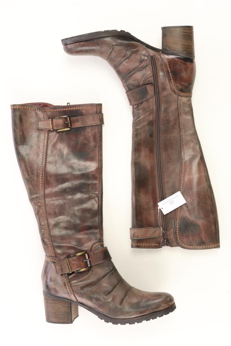 MILANO High-Heel Stiefel Gr. 36 braun aus Leder