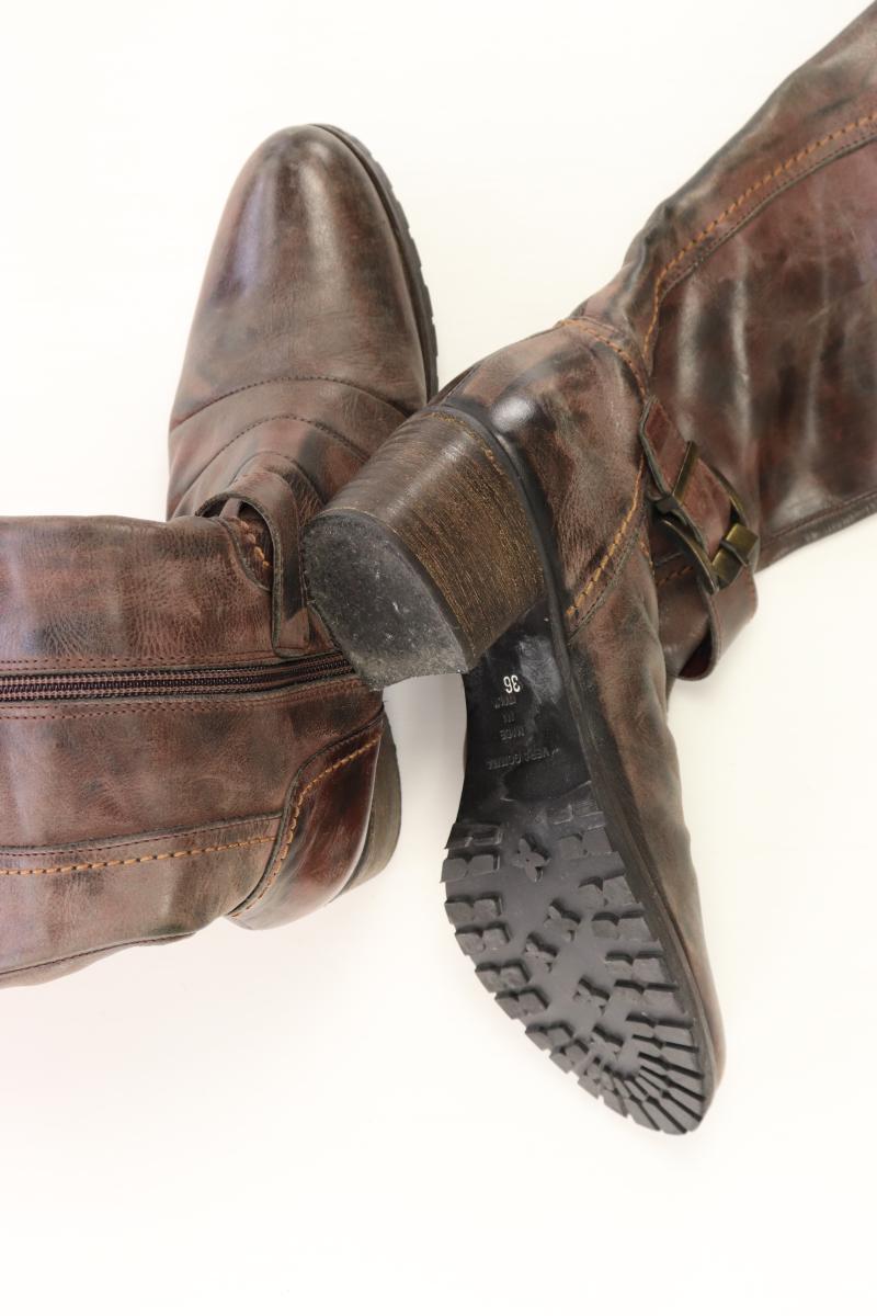 MILANO High-Heel Stiefel Gr. 36 braun aus Leder