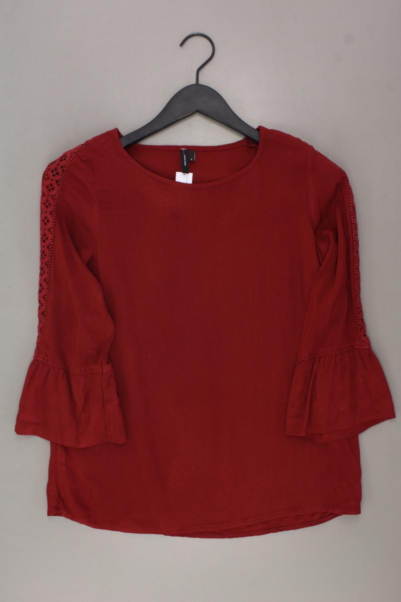 Vero Moda Classic Bluse Gr. S Trompetenärmel rot aus Viskose