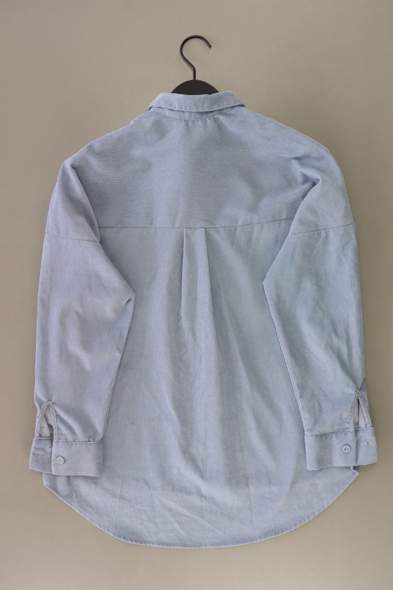 Stradivarius Langarmbluse Gr. S blau aus Polyester