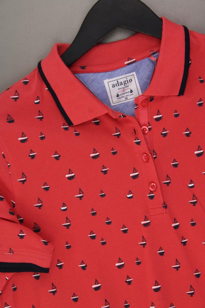 Adagio Poloshirt Gr. 38 neuwertig Kurzarm rot aus Baumwolle