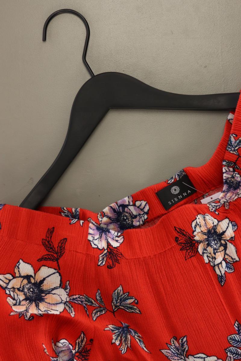 Sienna Langarmbluse Gr. 36 mit Blumenmuster mit Carmen-Ausschnitt rot
