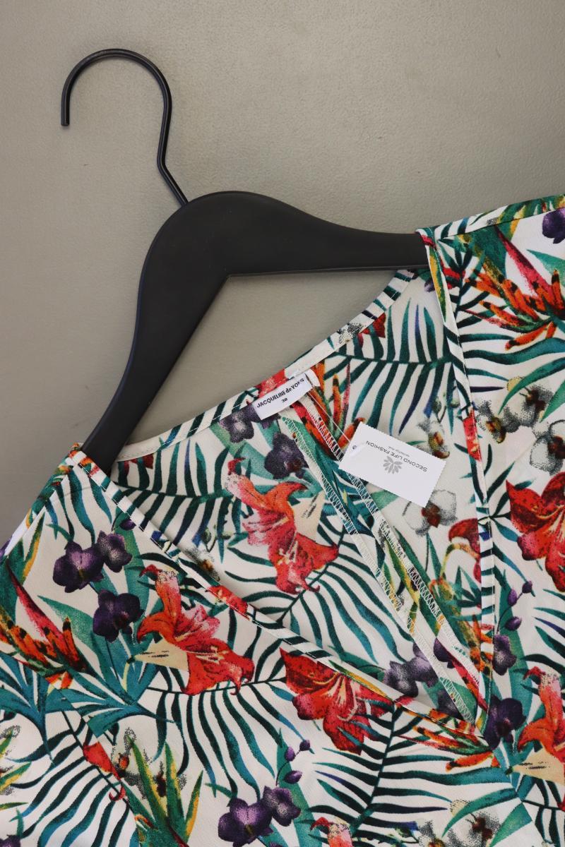 Jacqueline de Yong Kurzarmkleid Gr. 38 mit Blumenmuster mehrfarbig aus Polyester