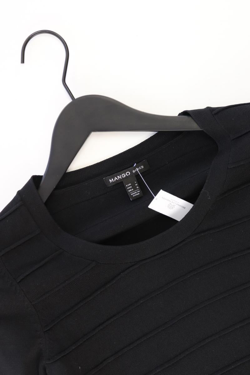 Mango Schlauchkleid Gr. L 3/4 Ärmel schwarz