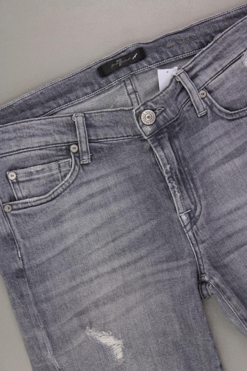 7 For All Mankind Skinny Jeans Gr. W28 grau aus Baumwolle