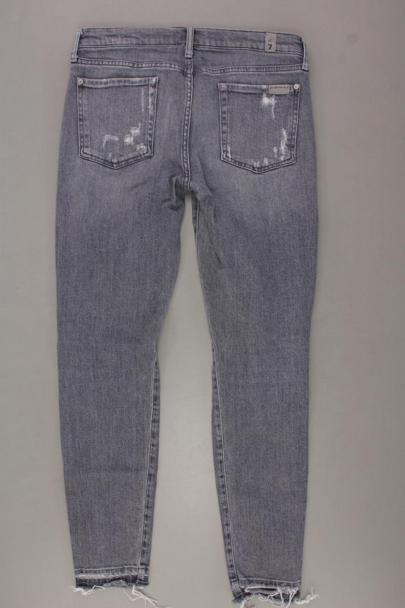 7 For All Mankind Skinny Jeans Gr. W28 grau aus Baumwolle