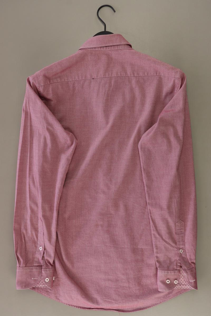 RUDOLFS Langarmhemd für Herren Gr. Hemdgröße 40 rosa aus Baumwolle