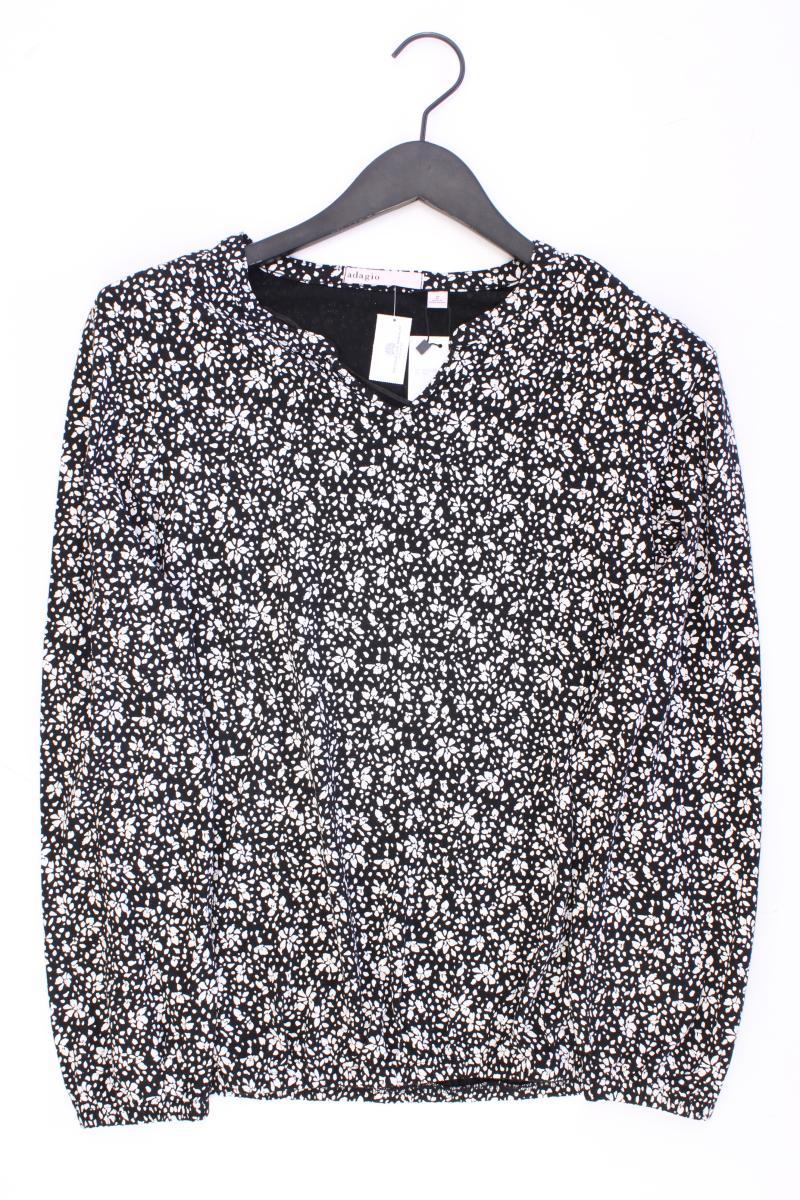 Adagio Longsleeve-Shirt Gr. 38 mit Blumenmuster neu mit Etikett Langarm schwarz