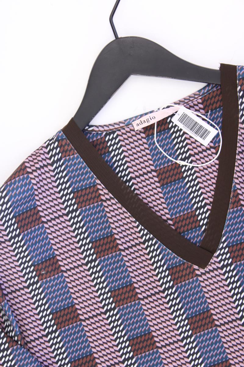 Adagio Comfort Bluse Gr. 42 geometrisches Muster neuwertig 3/4 Ärmel mehrfarbig