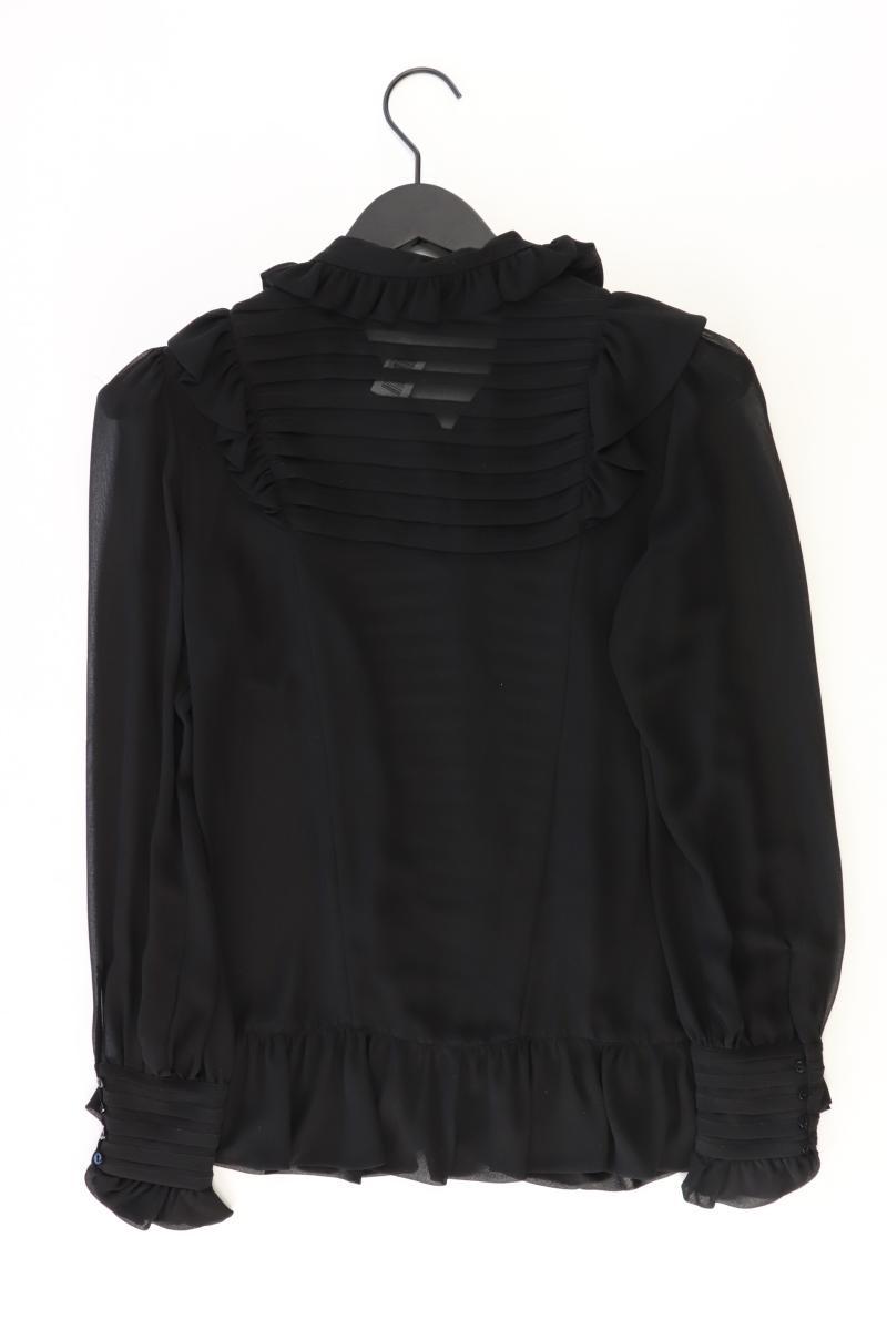 Zara Rüschenbluse Gr. S Langarm schwarz aus Polyester