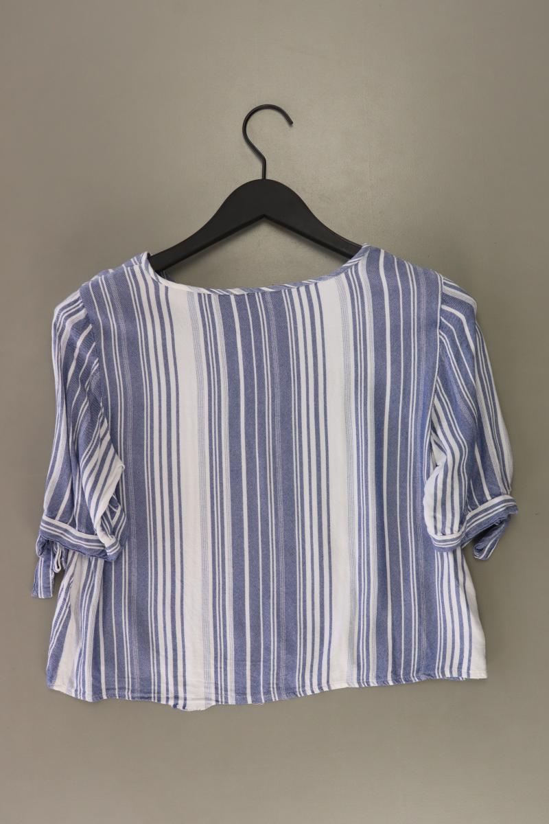 Only Regular Bluse Gr. 36 gestreift 3/4 Ärmel blau aus Viskose